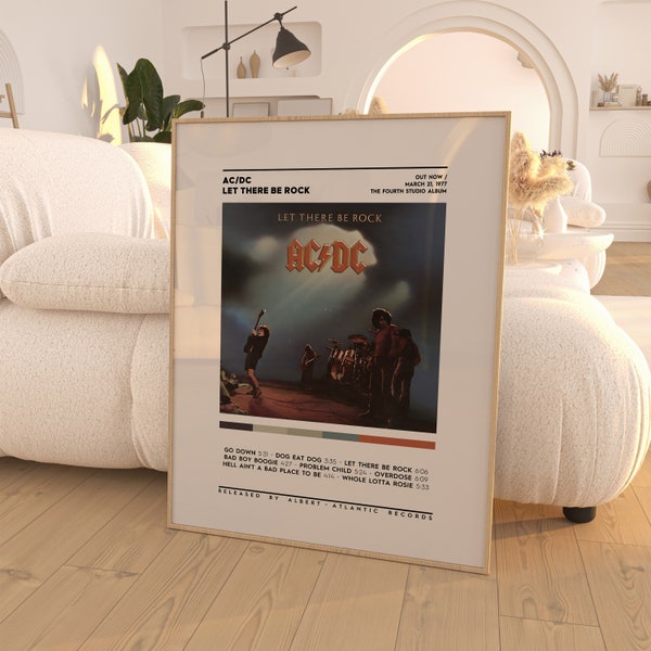 AC/DC - Let There Be Rock Album Poster / Album Cover Poster / Room Decor / Wall Art / Music Gifts / The ACDC Albums