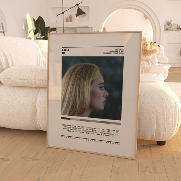 Adele - 30 Album Poster / Album Cover Poster / Adele Alben / Posterdruck / Wandkunst / Posterdruck Geschenke / Geschenk für Sie