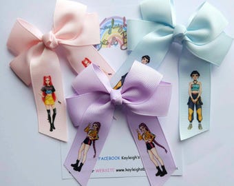 Kpop Demon Hunters Ribbon Hair Bows - Rumi Mira Zoey Handmade Clip