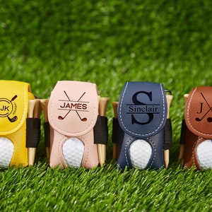 Mini Golf Schutztasche PU Leder Ballhalter Ball Nagel Für