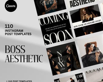Social Media Templates Canva, Instagram Templates, Social Media Manager Template, Digital Marketing, Aesthetic Instagram Templates Faceless