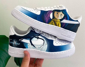 Coraline Air Force 1 Custom Custom Schuhe Männer, Custom Air Force 1 Cartoon, Custom Sneaker Frau