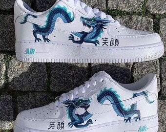 Dragon Air Force 1 Custom Zapatos personalizados hombres, Custom Air Force 1 Cartoon, Custom Sneaker mujer