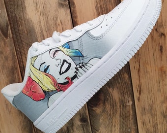 Joker Harley Quinn Air Force 1 Custom Custom Schuhe Männer, Custom Air Force 1 Cartoon, Custom Sneaker Frau