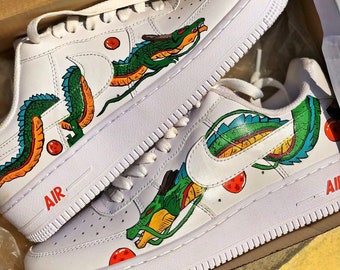 Dragon Ball Air Force 1 Personnalisées Chaussures homme, Air Force 1 dessin animé personnalisées, Sneakers personnalisées femme