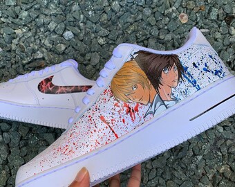 Death Note Air Force 1 Custom Scarpe personalizzate da uomo, Custom Air Force 1 Cartoon, Sneaker personalizzata da donna