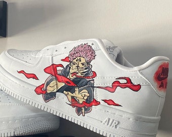 Jujutsu Kaisen Air Force 1 Custom Custom Schuhe Männer, Custom Air Force 1 Cartoon, Custom Sneaker Frau