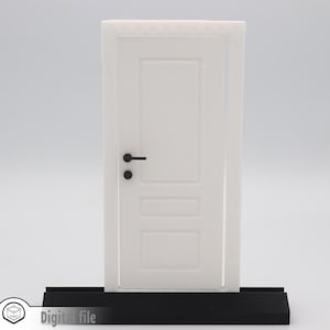 1:12 miniature Functional Door style 4 3d stl file
