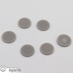 1:87 HO Set of 3 circular manhole covers #2 train model 3D stl file