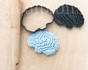 Cookie cutter Human brain cutter+stamp 3d stl file