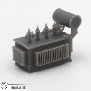 1:87 HO Scale Big electrical transformer station train model 3D stl file