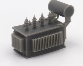 1:87 HO Scale Big electrical transformer station train model 3D stl file