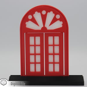 1:12 miniature Functional Double windows style 8 multi-color and multi-material features 3d stl file