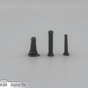 1:87 HO Set of 3 urban bollard #1 train model 3D stl file