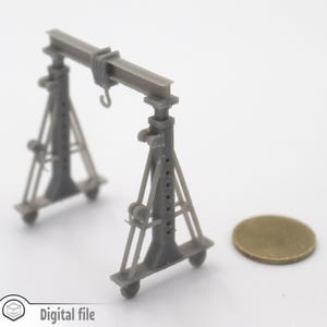 1:87 HO Liten portalkrantågmodell 3D STL-fil