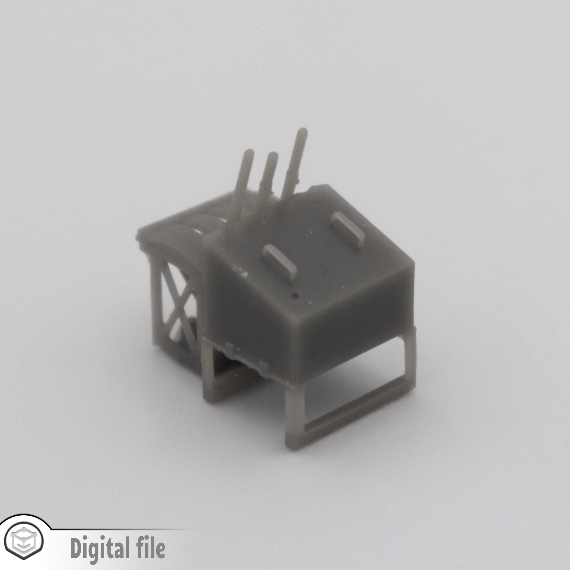 1:87 HO Scale Rail Switch With 3 Levels and Box Train Model 3D Stl File ...