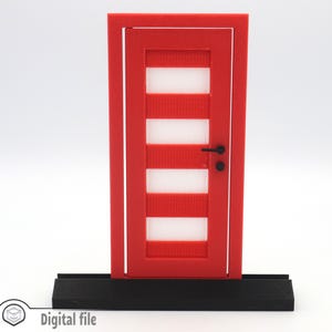 1:12 Miniatur Funktionaler Türstil 6 mehrfarbig und mit mehreren Materialien 3D stl-Datei