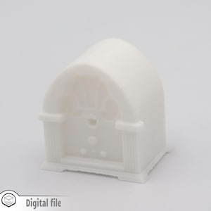 1:12 miniature Philco Model 90 Cathedral Radio 3d stl file