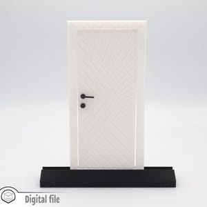 1:12 miniature Functional Door style 2 3d stl file
