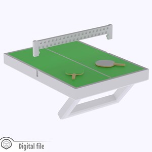 Table De Ping-pong Miniature 1:12 En Résine - Accessoire Déco Pour Maison De Poupée, Meubles Sportifs Miniatures