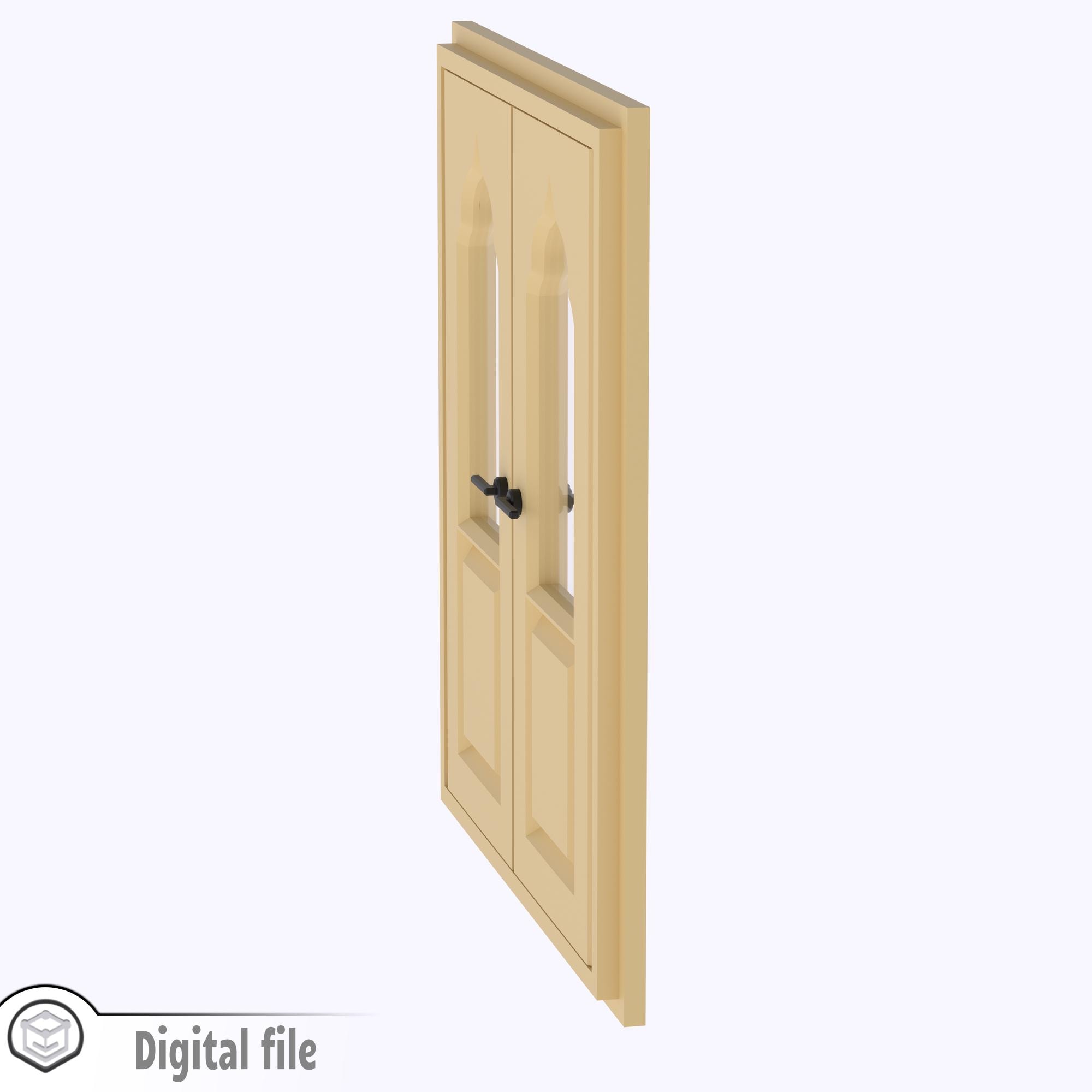 1:12 Miniature Functional Double Door Style 8 Multi-color and Multi ...
