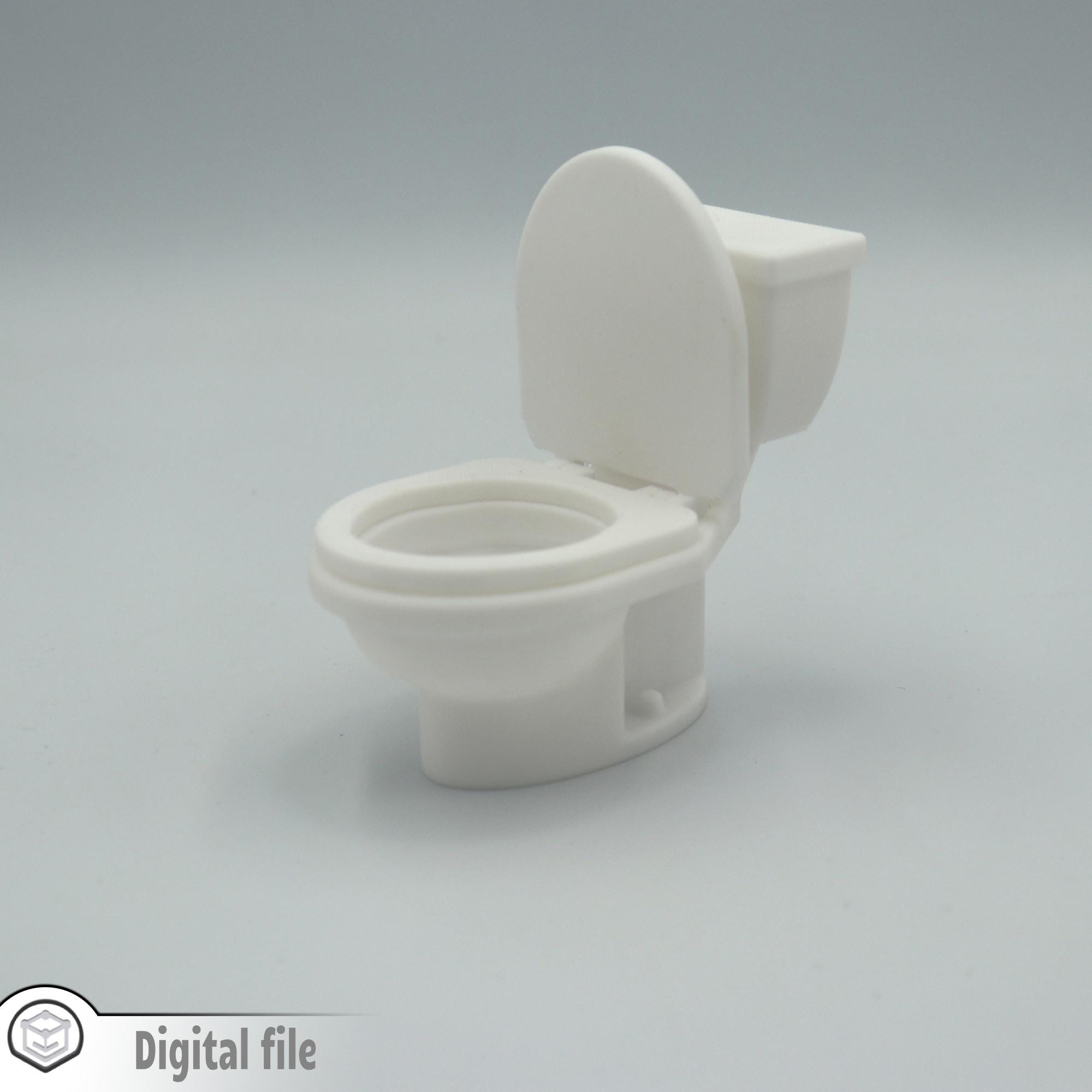 1:12 miniature Bathroom modern toilet 3d stl file