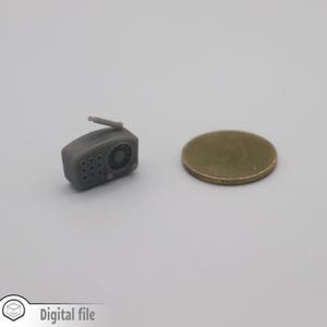 1:12 miniature Portable Modern Radio 3d stl file