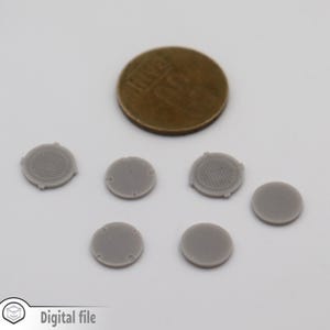 1:87 HO Set of 3 circular manhole covers #1 train model 3D stl file