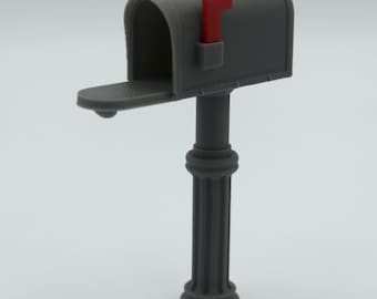 1:12 miniature Mailbox functional multi-color print 3d stl file