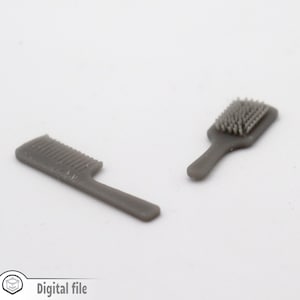 1:12 Miniatur Set von 2 Haarbürsten 3D Stl-Datei