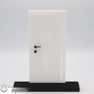 1:12 Miniatur Funktionaler Türstil 5 mit mehreren Farben und mehreren Materialmerkmalen 3D-STL-Datei