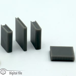1:12 ミニチュア ブックカバー 4 枚セット 3D STL ファイル