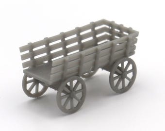 1:87 HO Scale Wooden cart train model 3D stl file