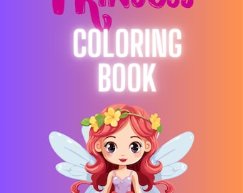 Princess Coloring Book | Printable Fairy Tale Activity for Kids  | 51 pages