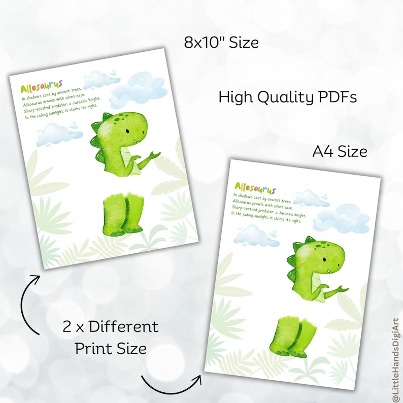 Dinosaur Handprint Art, Dino Handprint Allosaurus, Printable Birthday ...