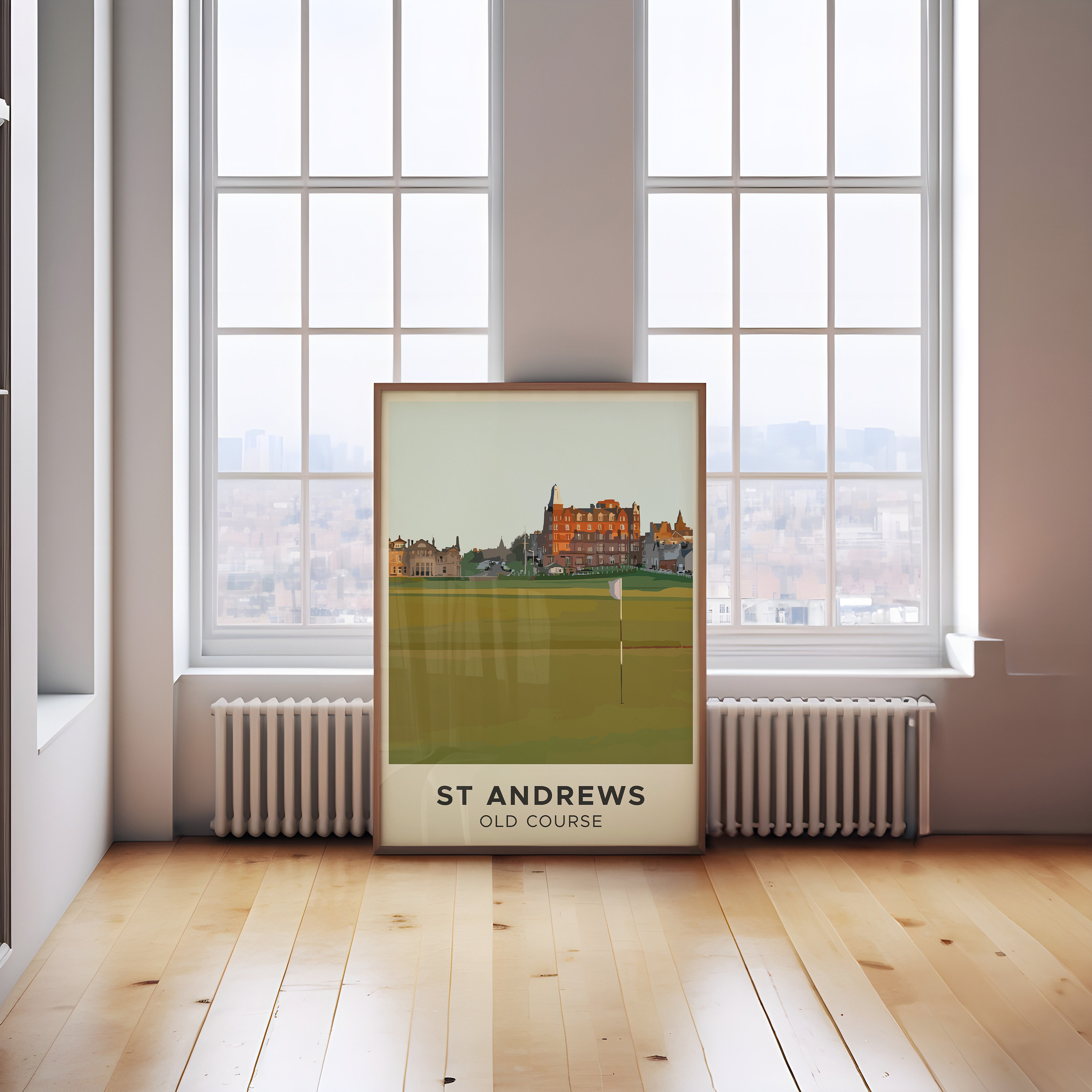 St Andrews Old Course Golf Print | 18th Hole | Golf Poster | Golf Wall ...