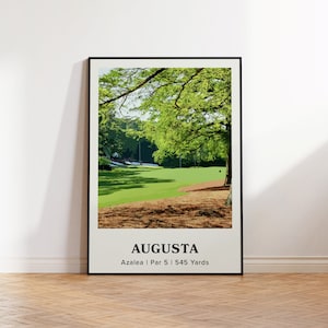 Augusta National Modern Golf Print | Masters Golf Print | Golf Poster | Golf Wall Art | Travel Art Poster | Georgia | Azalea