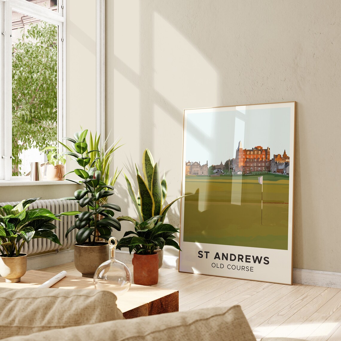 St Andrews Old Course Golf Print | 18th Hole | Golf Poster | Golf Wall ...