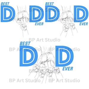 Boy Dad Images, Fathers Day Bundle Clipart, 3 Unique Designs for Crafting and Gift-Making, Father&#39;s Day Mug and Tee. PNG, Customisable