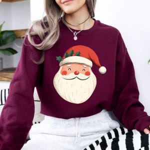 Vintage Santa Claus PNG Clipart: Retro Mid-Century Christmas (Digital Download)