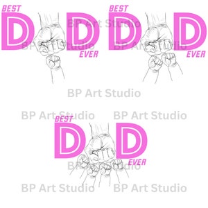 Girl Dad Clipart Bundle: Father&#39;s Day PNG & SVG (12 Designs)