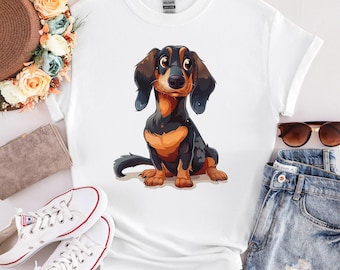 Dachshund Clipart Bundle: Sausage Dog PNG SVG Illustrations (10 Images)
