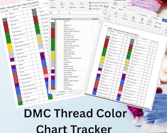 Catálogo de Cores de Linhas DMC: 504 cores em formatos PDF, Word e Excel