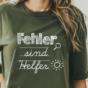 T-shirtfouten zijn helpers. Groeimindsetcadeau voor leraren en ouders; Bedankt lerarent-shirt met boodschap; T-shirt voor basisschoolleraar