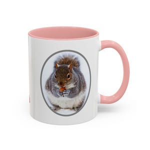 Squirrel Coffee Mug, Cute Animal Tea Cup, Fluffy Woodland Creature Gift, Kitchen Drinkware, Wildlife Lover Present, Nature Ceramic Beverage