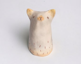 Keramik Salz und Pfefferstreuer Katze, Clay & Slay, Geschenk für Sie, Handbemalt, Keramik Streuer, Geschenk für Tee Liebhaber, Katze Figur