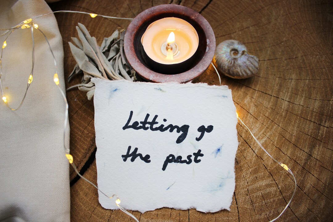 Letting Go of the Past Candle Burning for You Manifestation Candle Etsy