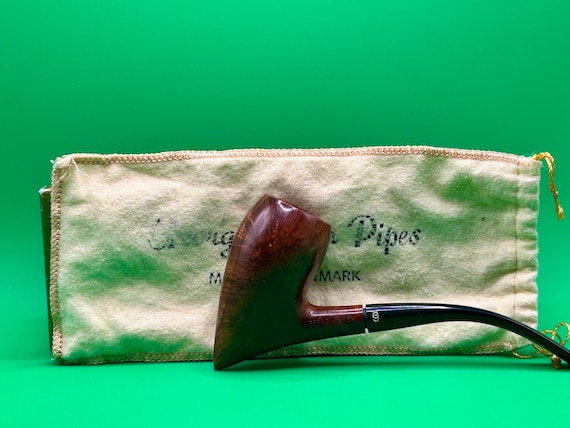 Rare Georg Jensen Orange (model 270) Pickaxe Pipe W/ White GJ