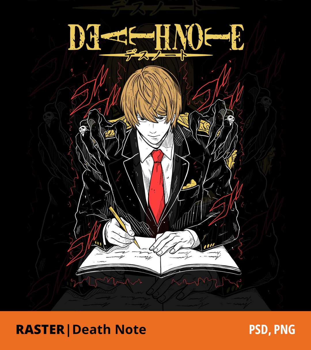 Death Note Anime Raster Design psd, Png - Etsy