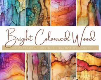 Carta digitale effetto legno dai colori vivaci, texture arcobaleno rustiche, carta per scrapbooking effetto legno boho, sfondi in legno arcobaleno, arte del legno grunge
